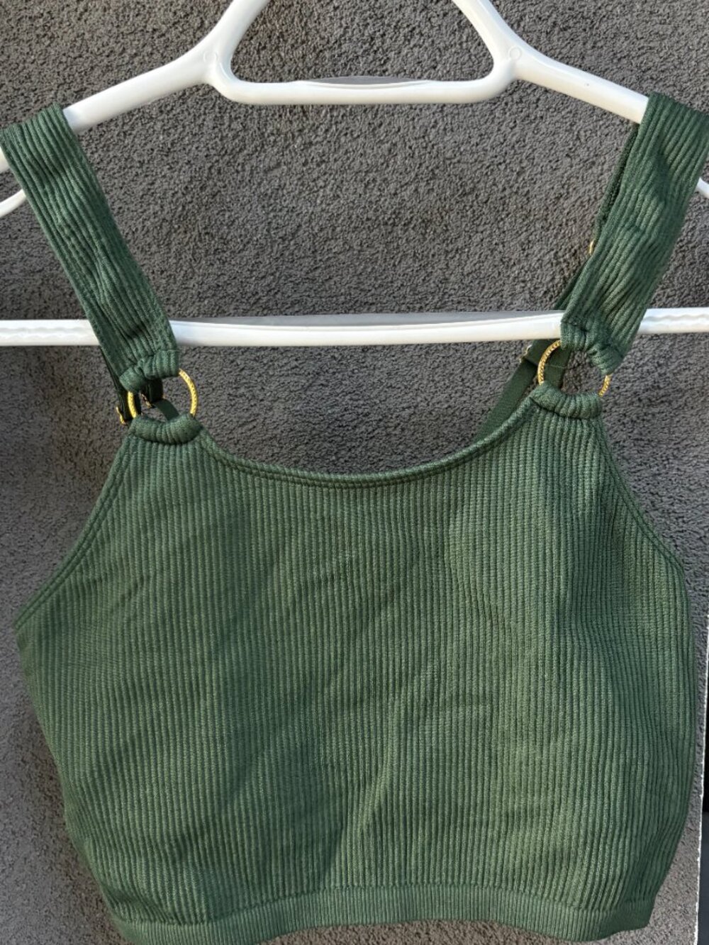 American Eagle Olive Green Ribbed Tank